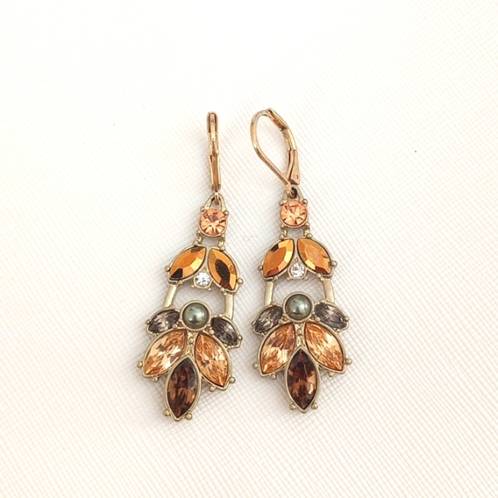 Earrings multicolor gold and gray